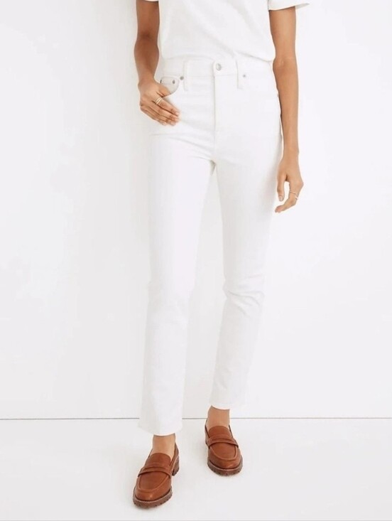 Madewell Denim - Madewell The Perfect Vintagee High-Rise Straight Jeans in Sail White Size 31 EUC